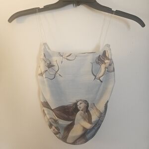 Artistic Blue and White Camisole